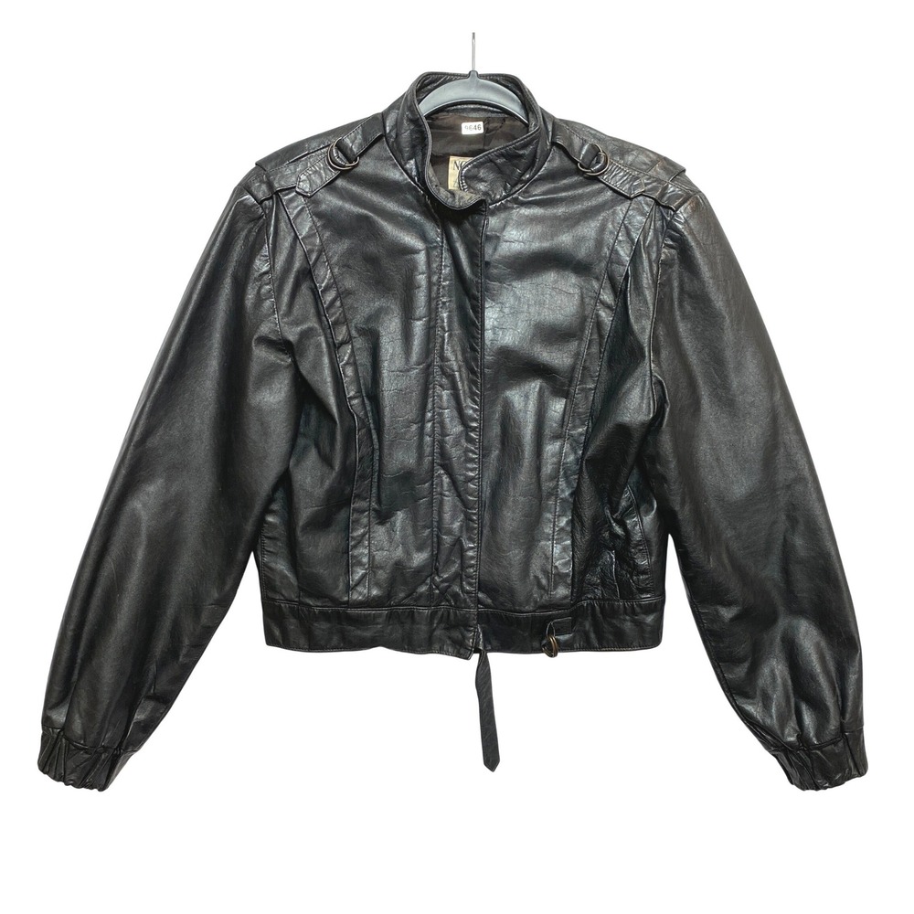 Vintage Northside Fashions Moto Jacket Womens M Black Scovill Zipper 1950s-70s